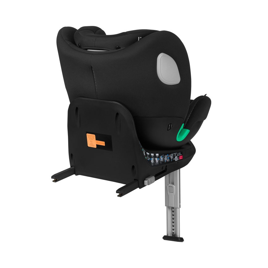 Lionelo - Obrotowy fotelik samochodowy z bazą BRAAM AIR i-Size 40-150 cm Czarny Carbon