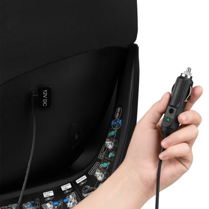 Lionelo - Obrotowy fotelik samochodowy z bazą BRAAM AIR i-Size 40-150 cm Czarny Carbon