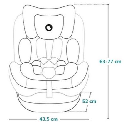 Lionelo - Obrotowy fotelik samochodowy z bazą BASTIAAN ONE i-Size 40-150 cm piaskowy beż