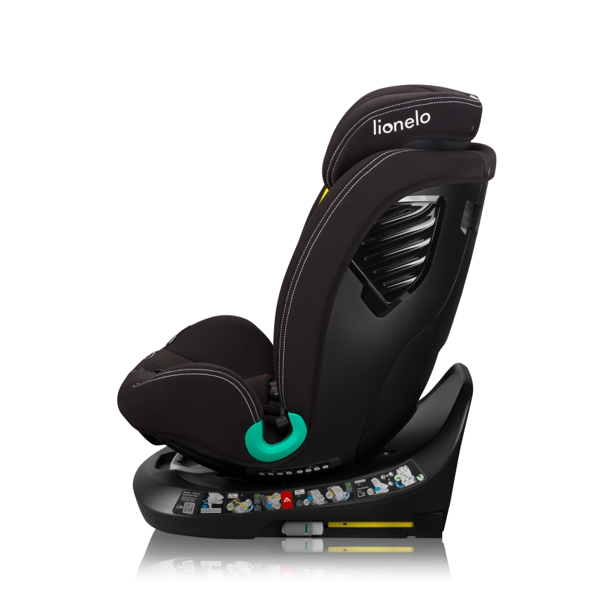 Lionelo - Fotelik samochodowy z obrotową bazą BASTIAAN ONE i-Size 40-150 cm Black Carbon