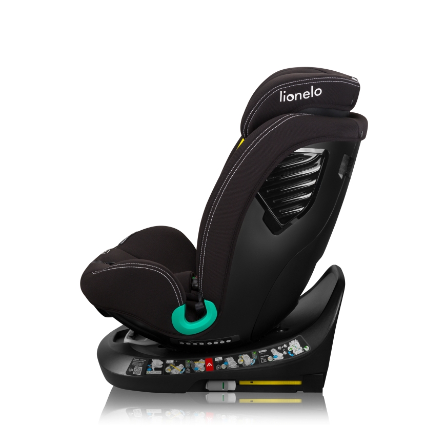 Lionelo - Fotelik samochodowy z obrotową bazą BASTIAAN ONE i-Size 40-150 cm Czarny Carbon