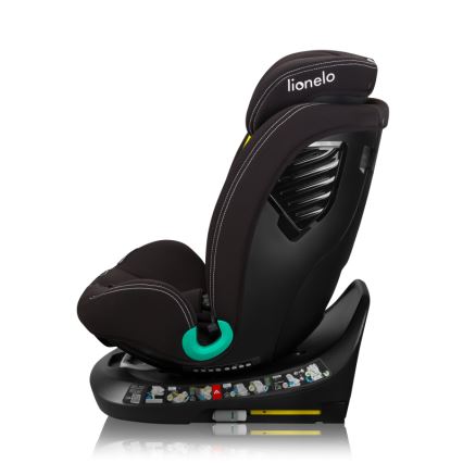 Lionelo - Fotelik samochodowy z obrotową bazą BASTIAAN ONE i-Size 40-150 cm Czarny Carbon
