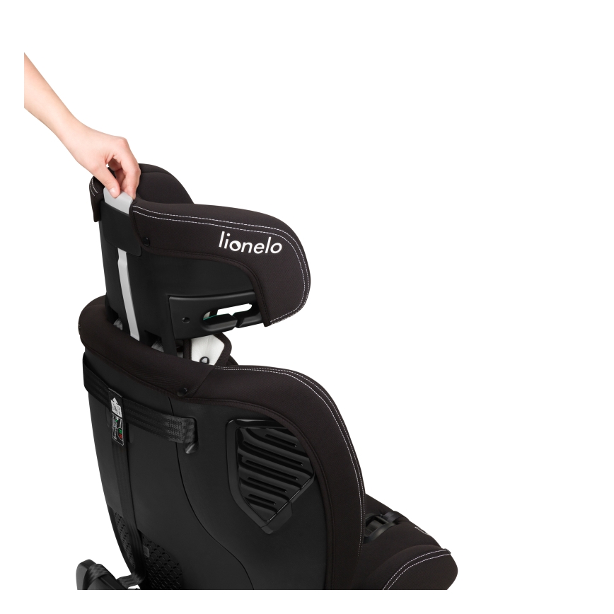 Lionelo - Fotelik samochodowy z obrotową bazą BASTIAAN ONE i-Size 40-150 cm Czarny Carbon