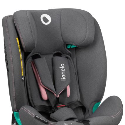 Lionelo - Obrotowy fotelik samochodowy z bazą BASTIAAN ONE i-Size 40-150 cm Różowy