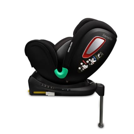 Lionelo - Fotelik samochodowy z obrotową bazą ANTOON PLUS i-Size 40-105 cm Black Onyx