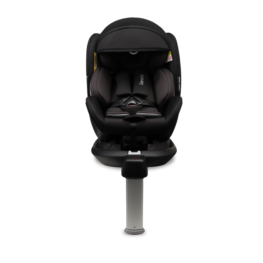 Lionelo - Fotelik samochodowy z obrotową bazą ANTOON PLUS i-Size 40-105 cm Black Onyx