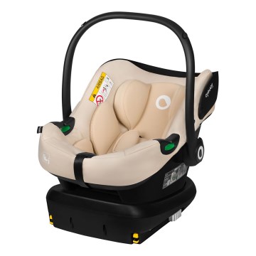 Lionelo - Fotelik samochodowy z obrotową bazą ASTRID SET i-Size 40–87 cm, Beżowy Sand