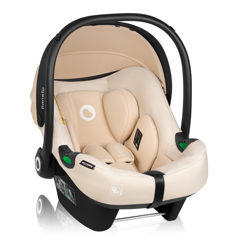 Lionelo - Fotelik samochodowy z obrotową bazą ASTRID SET i-Size 40–87 cm, Beżowy Sand