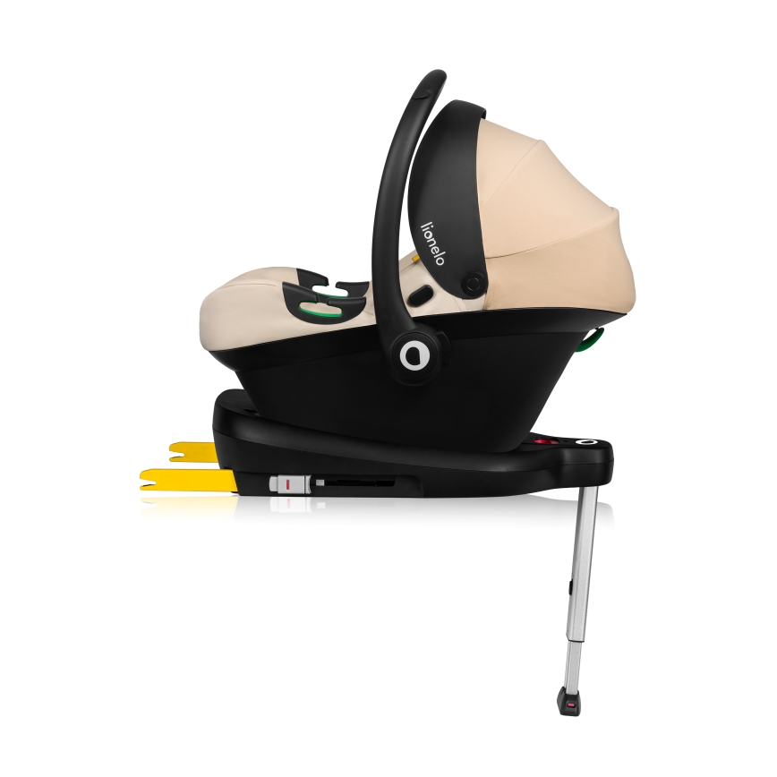 Lionelo - Fotelik samochodowy z obrotową bazą ASTRID SET i-Size 40–87 cm, Beżowy Sand