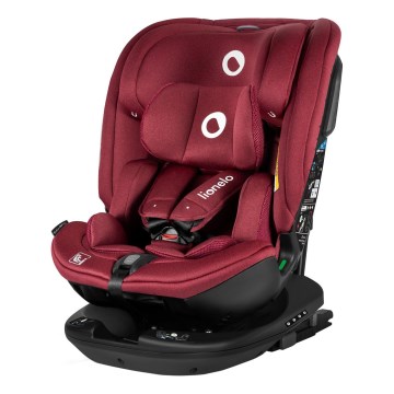 Lionelo - Fotelik samochodowy z obrotową bazą BASTIAAN i-Size 40-150 cm burgundowy