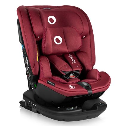 Lionelo - Fotelik samochodowy z obrotową bazą BASTIAAN i-Size 40-150 cm burgundowy