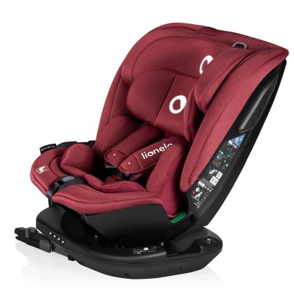 Lionelo - Fotelik samochodowy z obrotową bazą BASTIAAN i-Size 40-150 cm burgundowy
