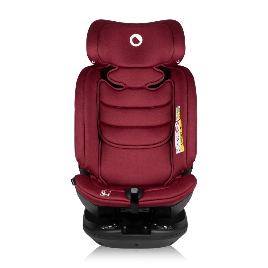 Lionelo - Fotelik samochodowy z obrotową bazą BASTIAAN i-Size 40-150 cm burgundowy