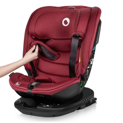 Lionelo - Fotelik samochodowy z obrotową bazą BASTIAAN i-Size 40-150 cm burgundowy