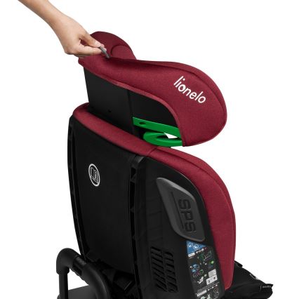 Lionelo - Fotelik samochodowy z obrotową bazą BASTIAAN i-Size 40-150 cm burgundowy