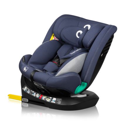 Lionelo - Fotelik samochodowy z obrotową bazą BASTIAAN ONE i-Size 40–150 cm Granatowy