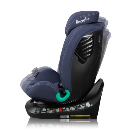 Lionelo - Fotelik samochodowy z obrotową bazą BASTIAAN ONE i-Size 40–150 cm Granatowy