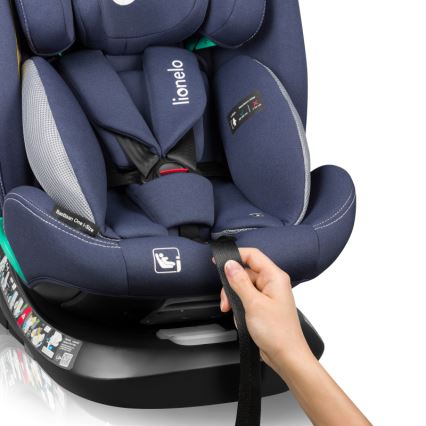 Lionelo - Fotelik samochodowy z obrotową bazą BASTIAAN ONE i-Size 40–150 cm Granatowy