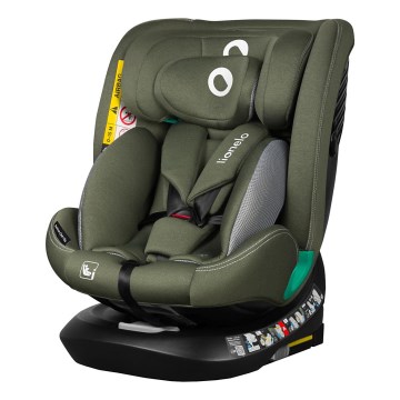 Lionelo - Fotelik samochodowy z obrotową bazą BASTIAAN ONE i-Size 40-150 cm oliwkowy