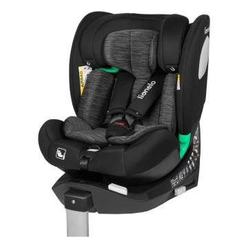Lionelo - Fotelik samochodowy z obrotową bazą BRAAM i-Size 40-150 cm Czarny Karbon