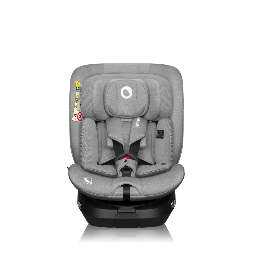 Lionelo - Fotelik samochodowy z obrotową bazą BRAVE i-Size 40-150 cm Grey Stone