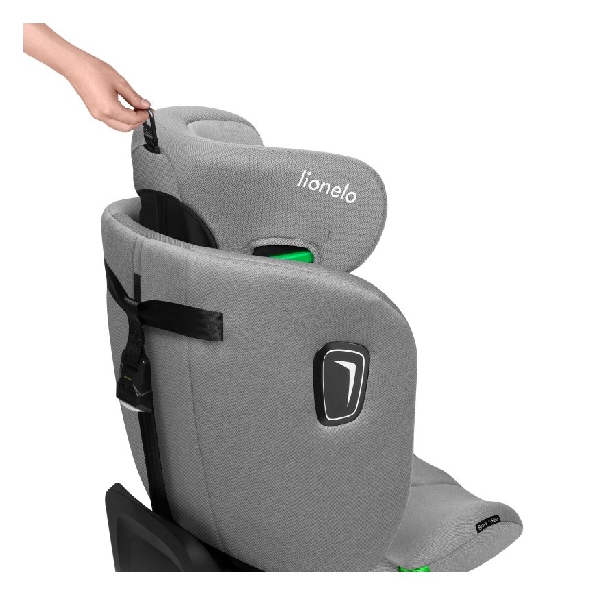 Lionelo - Fotelik samochodowy z obrotową bazą BRAVE i-Size 40-150 cm Grey Stone