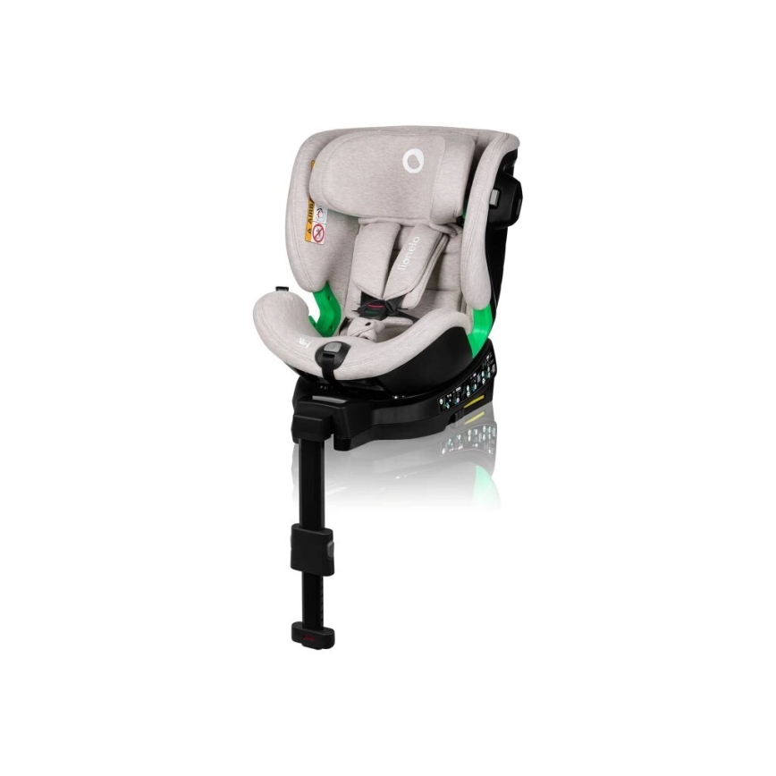 Lionelo - Fotelik samochodowy z obrotową bazą HARMONY i-Size 40-150 cm beżowy