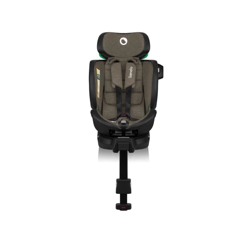Lionelo - Fotelik samochodowy z obrotową bazą HARMONY i-Size 40-150 cm czarny/oliwkowy