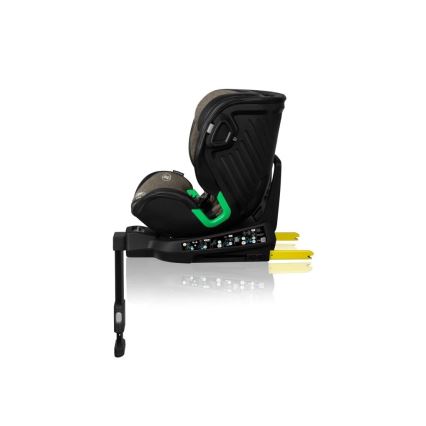 Lionelo - Fotelik samochodowy z obrotową bazą HARMONY i-Size 40-150 cm czarny/oliwkowy