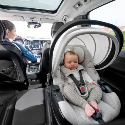 Lionelo - Fotelik samochodowy z obrotową bazą MOXIE SET i-Size 40-87 cm Beżowy (Sand)