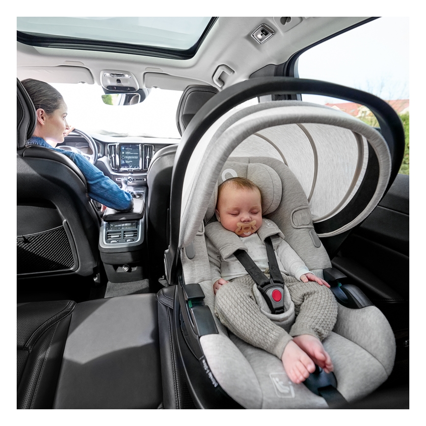 Lionelo - Fotelik samochodowy z obrotową bazą MOXIE SET i-Size 40-87 cm Beżowy (Sand)