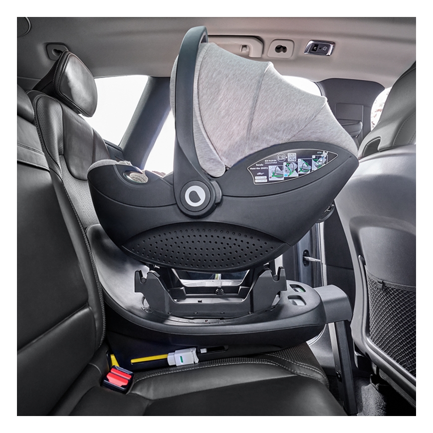 Lionelo - Fotelik samochodowy z obrotową bazą MOXIE SET i-Size 40-87 cm Beżowy (Sand)