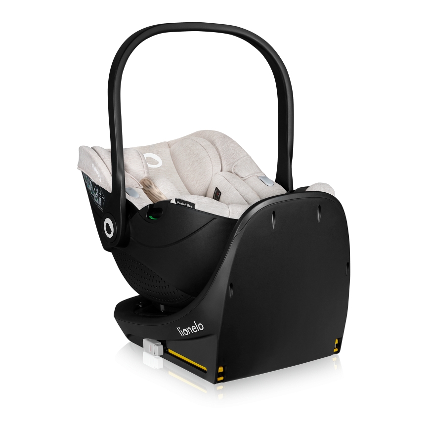Lionelo - Fotelik samochodowy z obrotową bazą MOXIE SET i-Size 40-87 cm Beżowy (Sand)