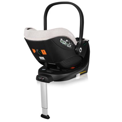 Lionelo - Fotelik samochodowy z obrotową bazą MOXIE SET i-Size 40-87 cm Beżowy (Sand)