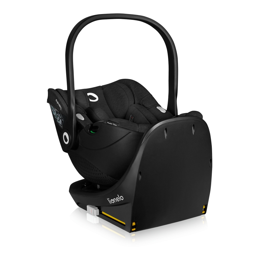 Lionelo - Fotelik samochodowy z obrotową bazą MOXIE SET i-Size 40-87 cm Czarny Carbon