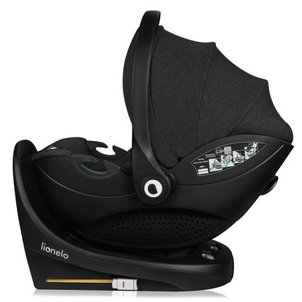 Lionelo - Fotelik samochodowy z obrotową bazą MOXIE SET i-Size 40-87 cm Czarny karbon