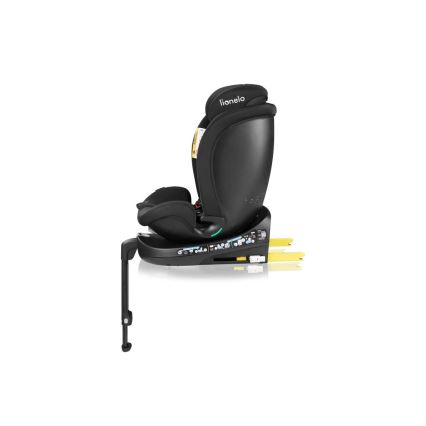 Lionelo - Fotelik samochodowy z obrotową bazą NAVY i-Size 40-150 cm czarny