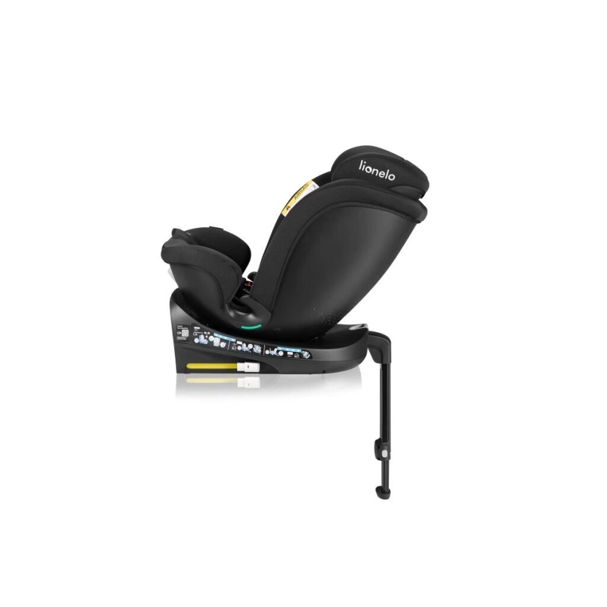 Lionelo - Fotelik samochodowy z obrotową bazą NAVY i-Size 40-150 cm czarny