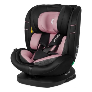 Lionelo - Fotelik samochodowy z obrotową podstawą BASTIAAN i-Size 40-150 cm Różowy