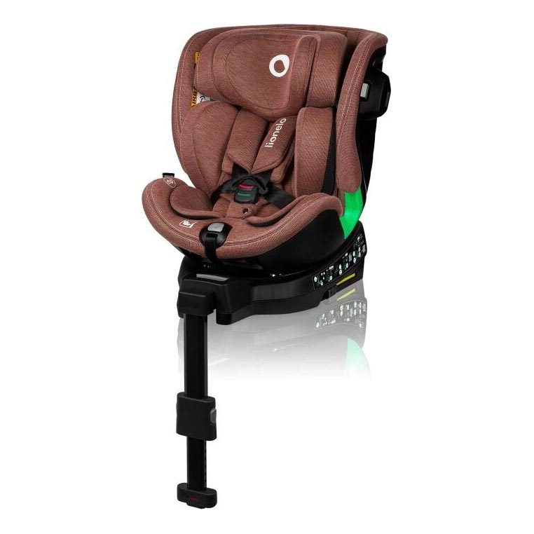 Lionelo - Fotelik samochodowy z podstawą obrotową HARMONY i-Size 40-150 cm ceglasta