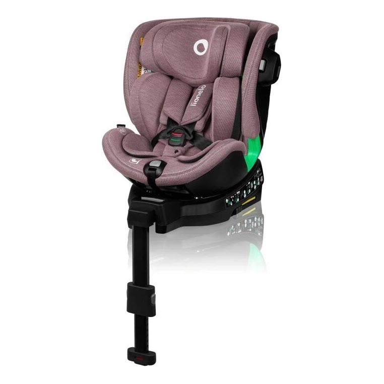 Lionelo - Fotelik samochodowy z podstawą obrotową HARMONY i-Size 40-150 cm różowy