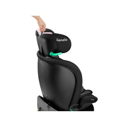 Lionelo - Fotelik samochodowy z podstawą swivel NAVY i-Size 40-150 cm czarny/różowe