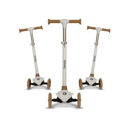 Lionelo - Hulajnoga dziecięca JESSY 3xAA beżowa