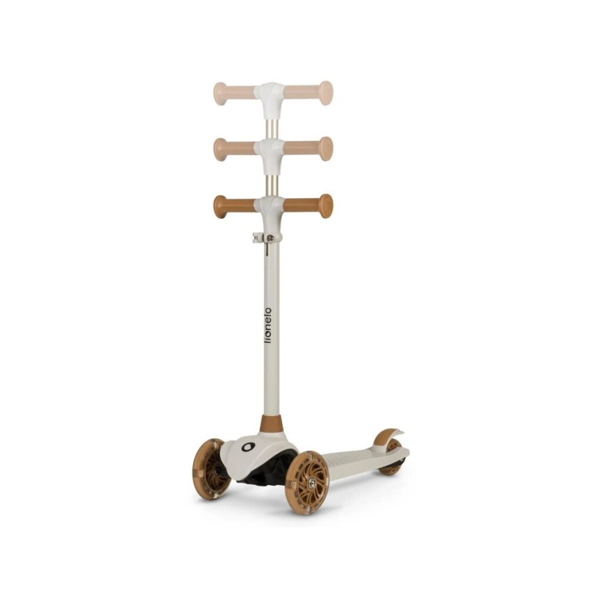 Lionelo - Hulajnoga dziecięca JESSY 3xAA beżowa