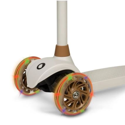 Lionelo - Hulajnoga dziecięca JESSY 3xAA beżowa