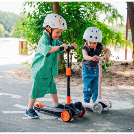 Lionelo - Hulajnoga dziecięca JESSY 3xAA różowa