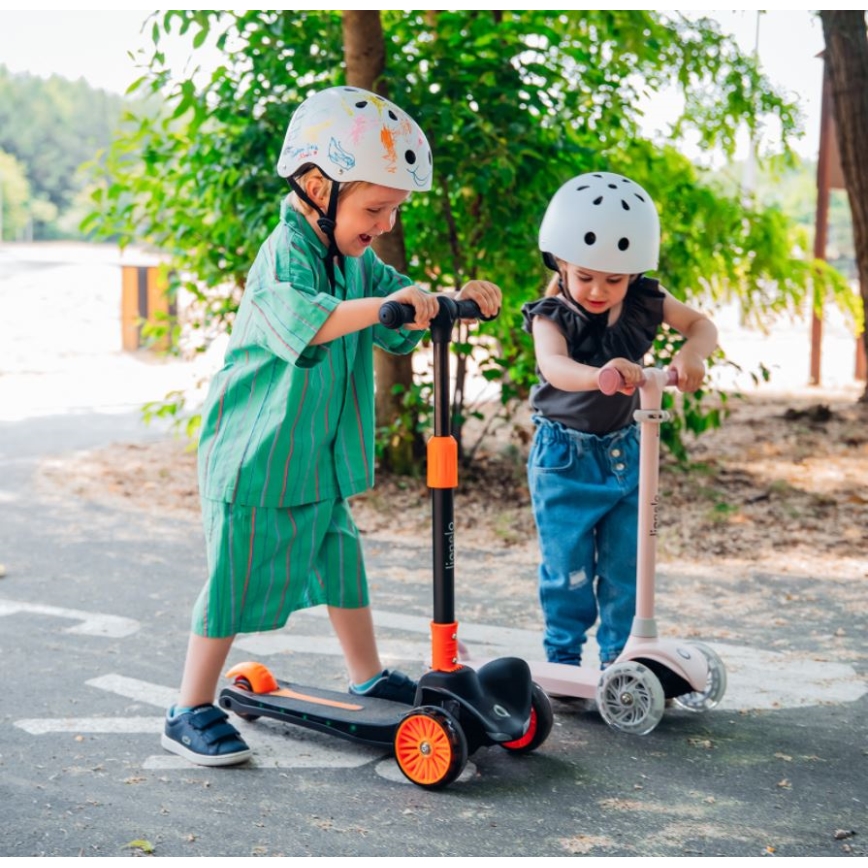 Lionelo - Hulajnoga dziecięca JESSY 3xAA różowa