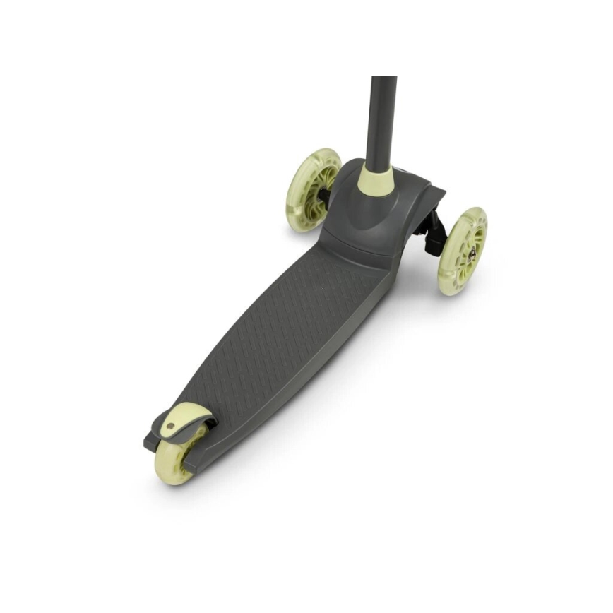 Lionelo - Hulajnoga dziecięca JESSY 3xAA szara/zielona