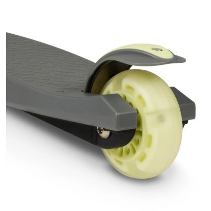 Lionelo - Hulajnoga dziecięca JESSY 3xAA szara/zielona