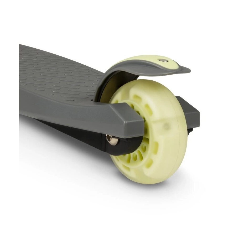 Lionelo - Hulajnoga dziecięca JESSY 3xAA szara/zielona